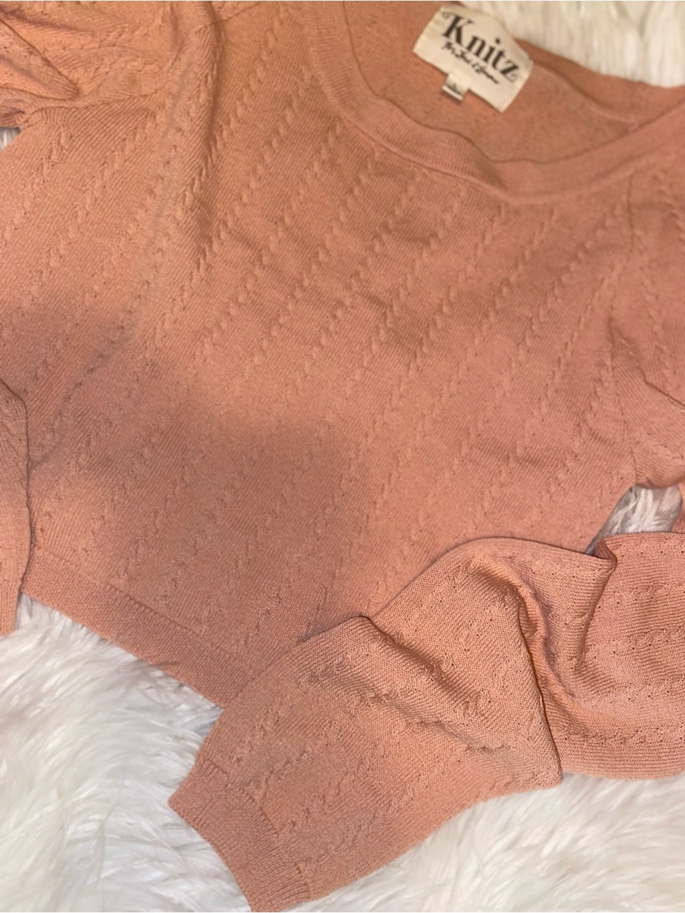 Womens KNITZ FOR LOVE & LEMONS knit cropped sweater - LARGE - Picture 2 of 7